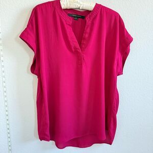 Cynthia Steffe Silky Gorgeous Short Sleeve Blouse Shirt Top